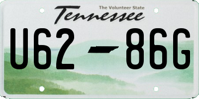 TN license plate U6286G