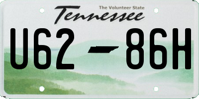 TN license plate U6286H