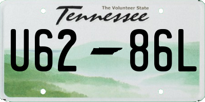TN license plate U6286L