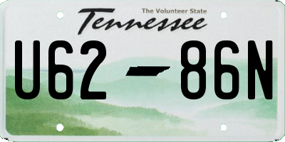 TN license plate U6286N