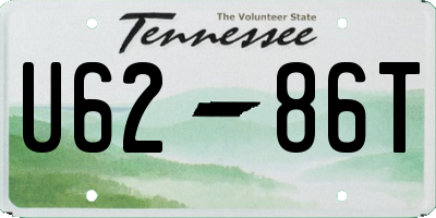 TN license plate U6286T