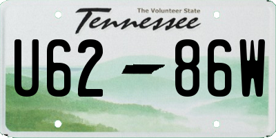 TN license plate U6286W