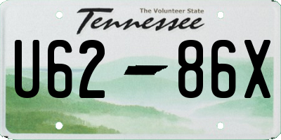 TN license plate U6286X