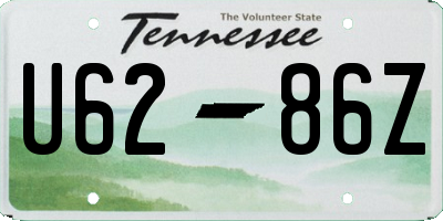 TN license plate U6286Z