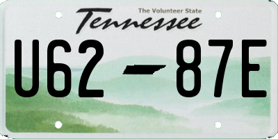 TN license plate U6287E