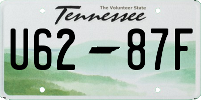 TN license plate U6287F