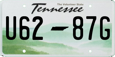 TN license plate U6287G