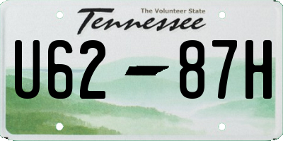 TN license plate U6287H
