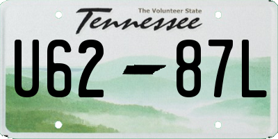 TN license plate U6287L