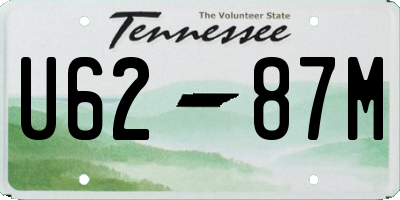 TN license plate U6287M