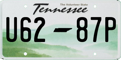TN license plate U6287P