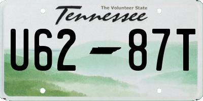 TN license plate U6287T