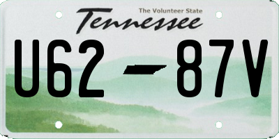 TN license plate U6287V