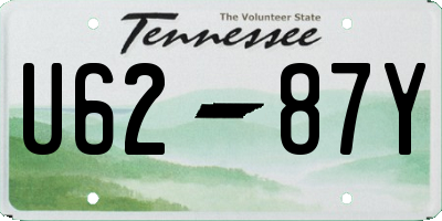 TN license plate U6287Y
