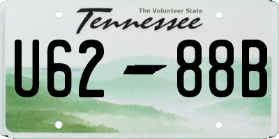 TN license plate U6288B