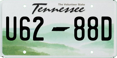 TN license plate U6288D