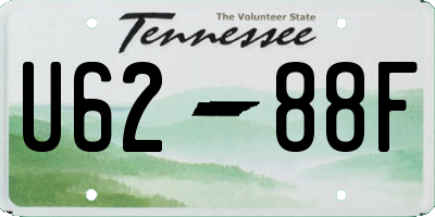 TN license plate U6288F