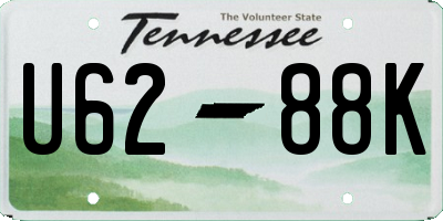 TN license plate U6288K
