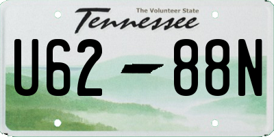 TN license plate U6288N