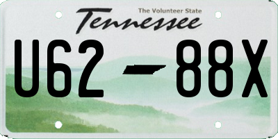 TN license plate U6288X