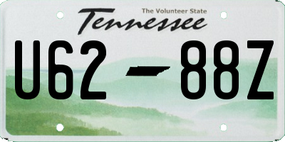 TN license plate U6288Z