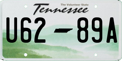 TN license plate U6289A