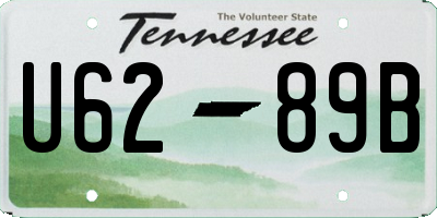TN license plate U6289B