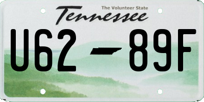 TN license plate U6289F