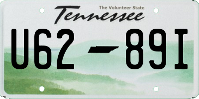 TN license plate U6289I