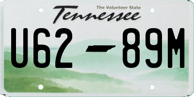 TN license plate U6289M