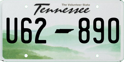 TN license plate U6289O