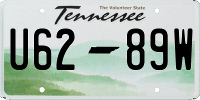 TN license plate U6289W