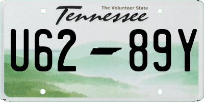 TN license plate U6289Y