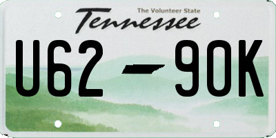 TN license plate U6290K