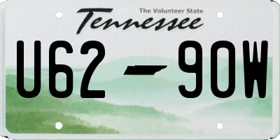TN license plate U6290W