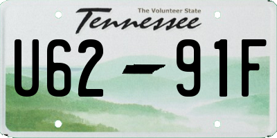 TN license plate U6291F