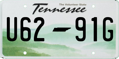 TN license plate U6291G