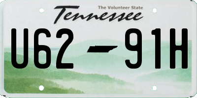 TN license plate U6291H