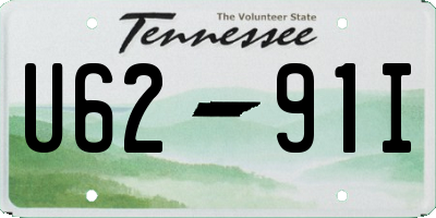 TN license plate U6291I