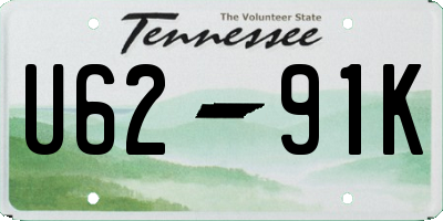 TN license plate U6291K