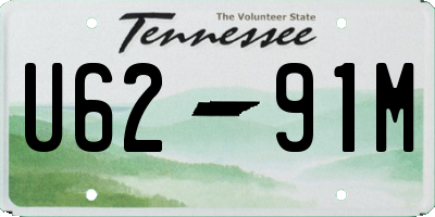 TN license plate U6291M