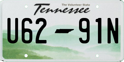 TN license plate U6291N