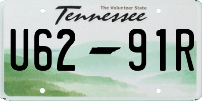TN license plate U6291R