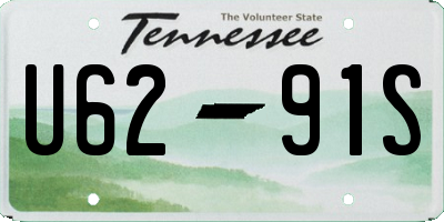 TN license plate U6291S