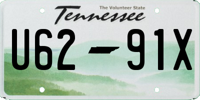 TN license plate U6291X