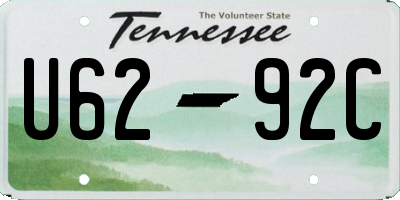 TN license plate U6292C