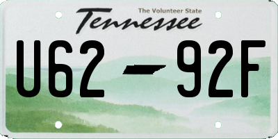 TN license plate U6292F