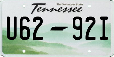 TN license plate U6292I