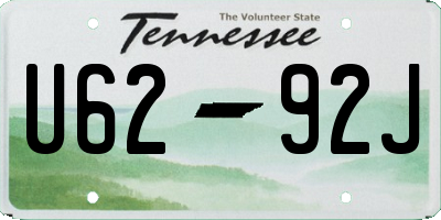 TN license plate U6292J