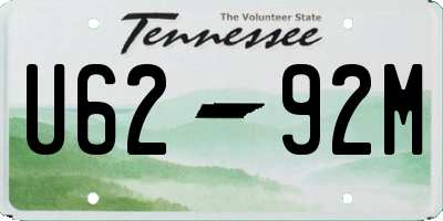 TN license plate U6292M